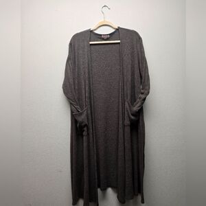 XL Vintage LuLaRoe Sarah ribbed lightweight sweater material charcoal grey EUC